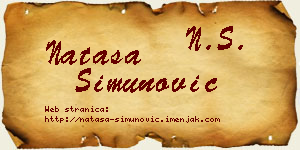 Nataša Simunović vizit kartica
